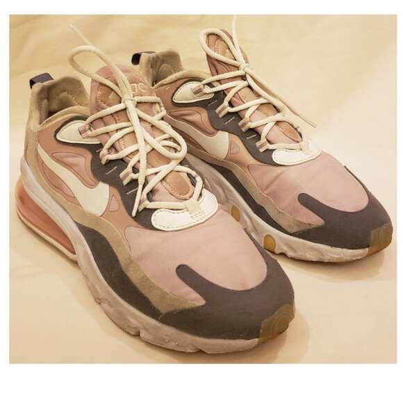 Nike Air Max 270 React Women's Sneakers Size- 8.5 White/Pink - Picture 2 of 10